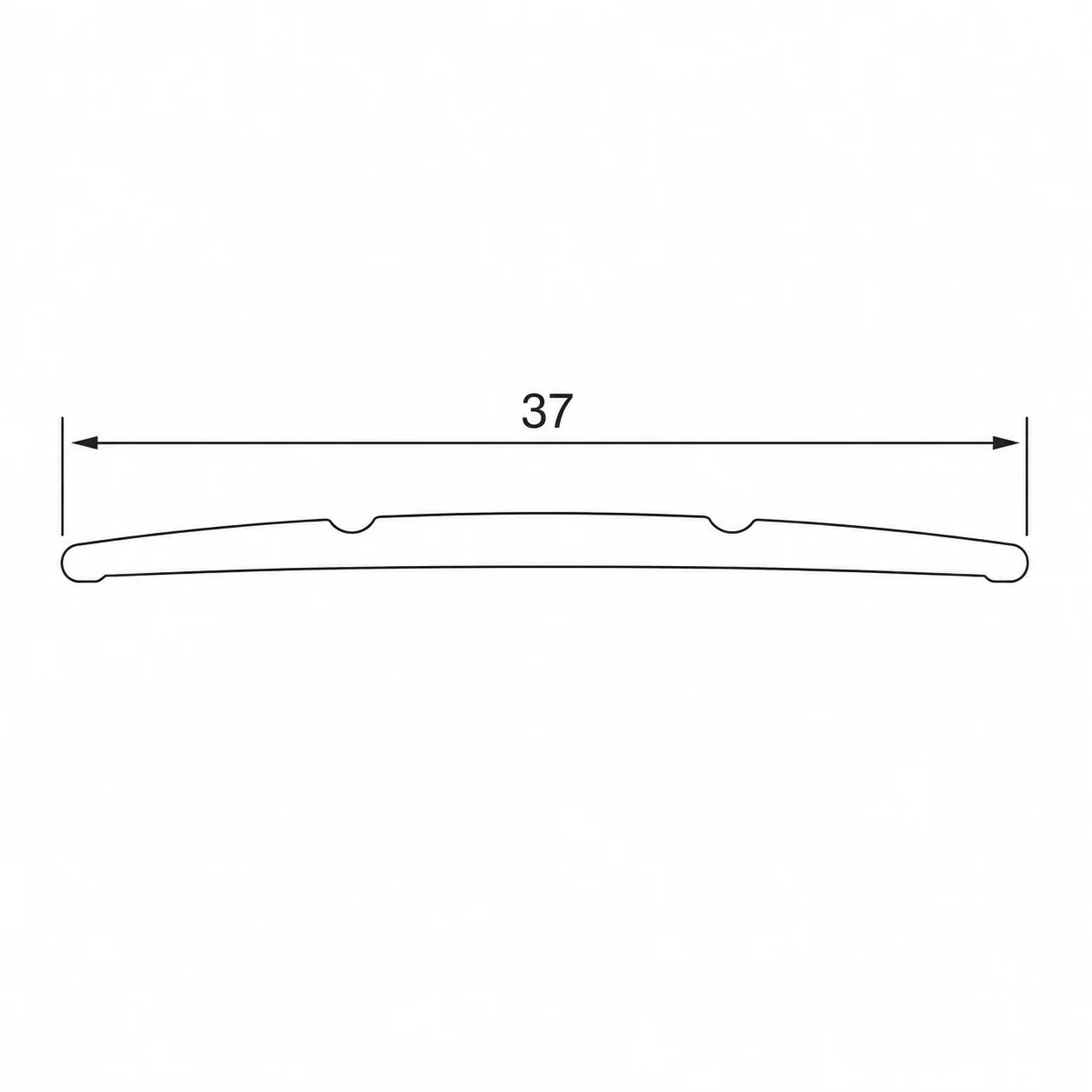 Aluminium Door Threshold Strip 1m Screw Fix Diagram