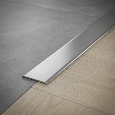 30mm Self-Adhesive Aluminium Threshold Strip – 930mm In Brushed Silver Color