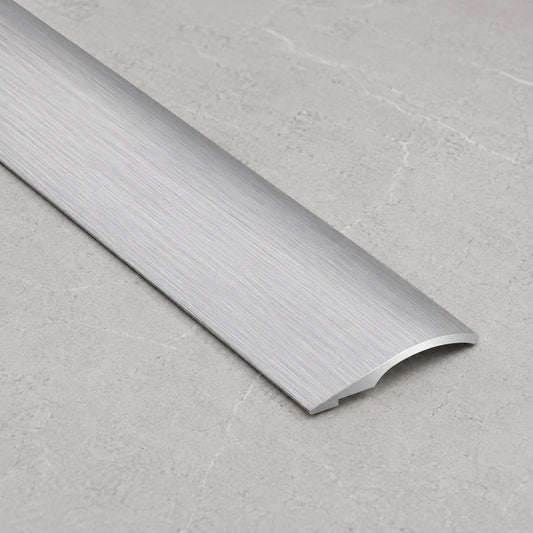 26mm Self-Adhesive Anodised Aluminium Threshold Ramp In Brushed Silver Color