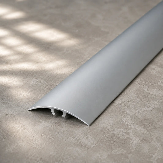 Aluminium Door Threshold Strip 37 MM x 930 MM Length Self-Adhesive Silver 5in1 Installation In Silver Color
