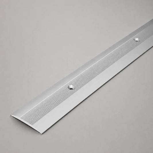 Aluminium Door Threshold Strip 38 MM x 1 M & 2 M Length Carpet to Lamnate Anodised Screw-Fix In Silver Color