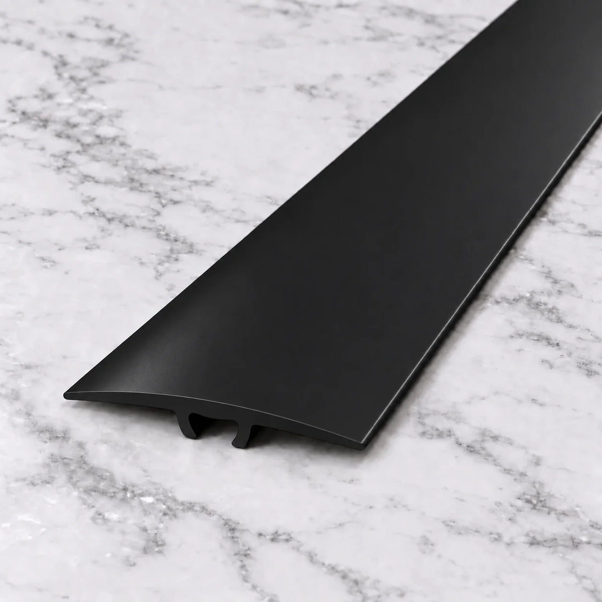 black finish 36mm screw-fix flat anodised aluminium door threshold strip for LVT flooring