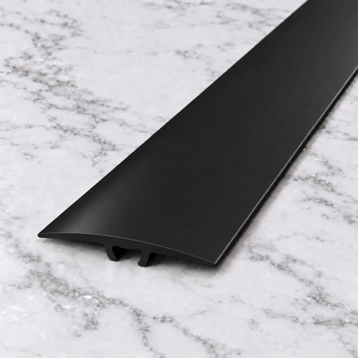 black finish 36mm screw-fix flat anodised aluminium door threshold strip for LVT flooring