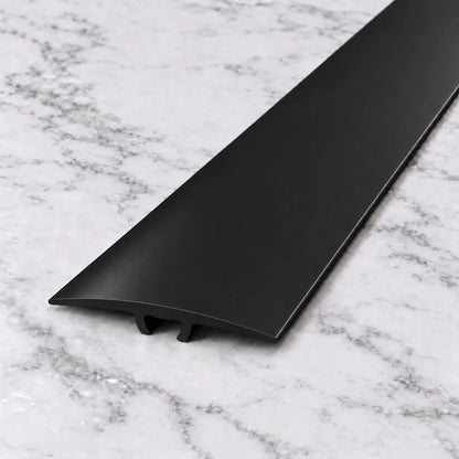 black finish 36mm screw-fix flat anodised aluminium door threshold strip for LVT flooring