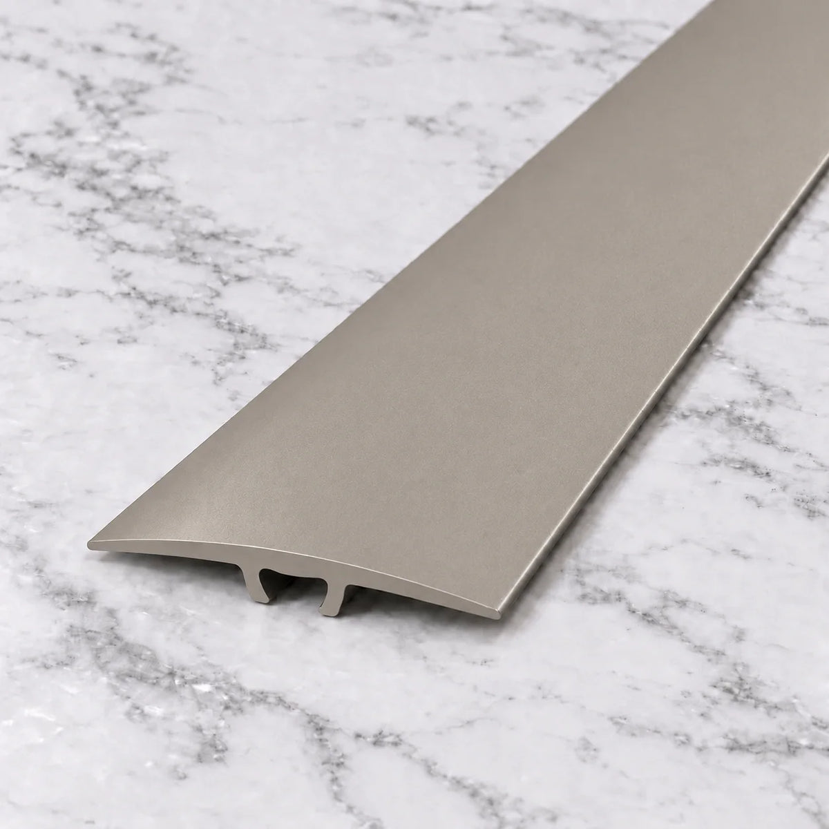 Inox finish 36mm screw-fix flat anodised aluminium door threshold strip for LVT flooring