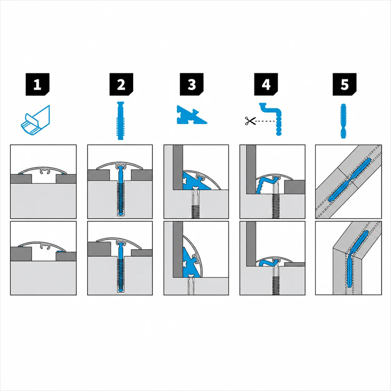47mm Self-Adhesive Aluminium Threshold Strip Diagram