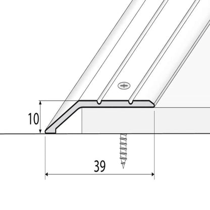 40mm Anodised Aluminium Door Threshold Ramp Profile technical diagram