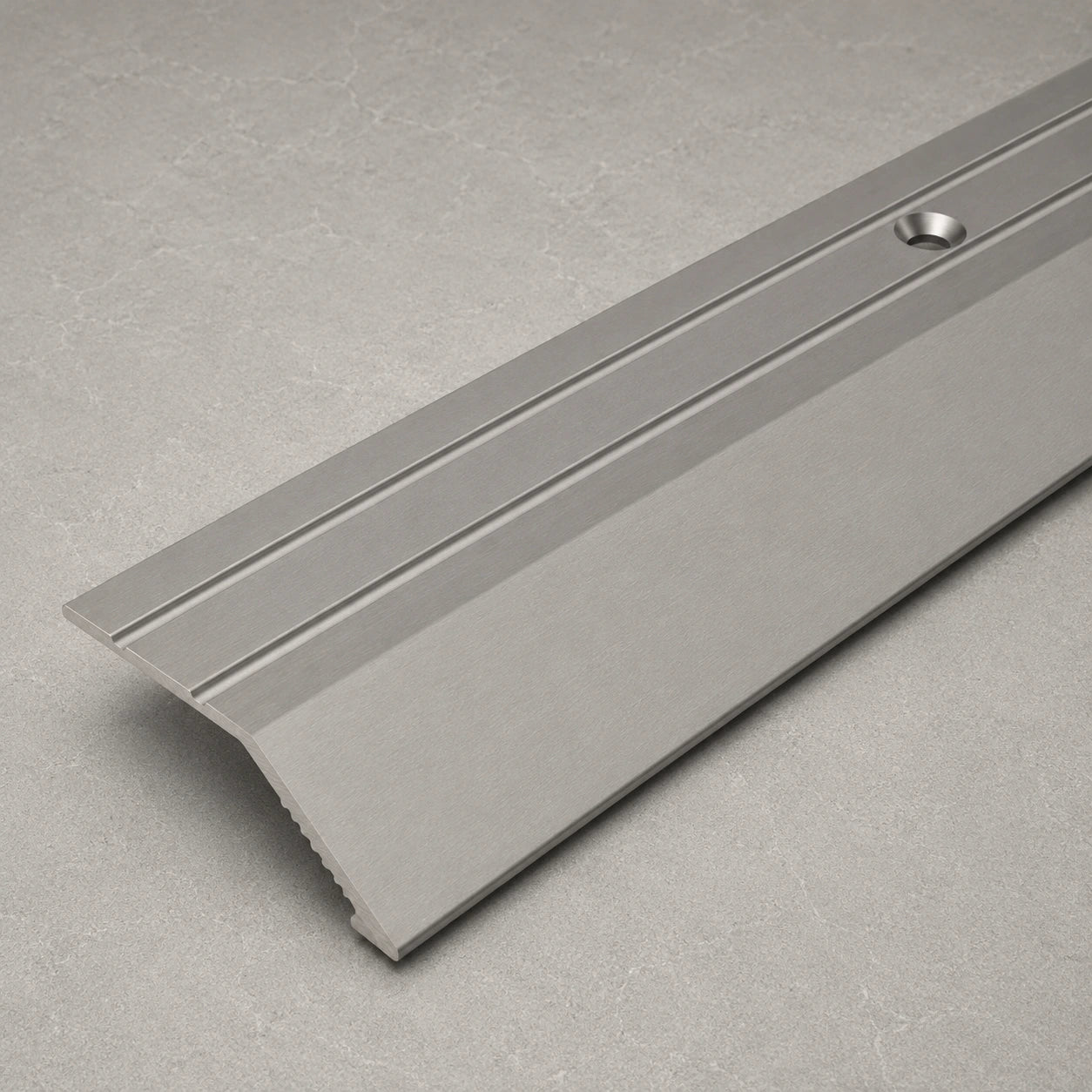 40mm Anodised Aluminium Door Threshold Ramp Profile in Inox color