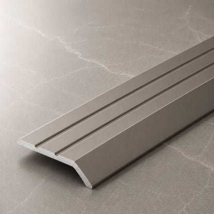 Self-Adhesive Floor Transition Ramp for Uneven Floor Levels inox color