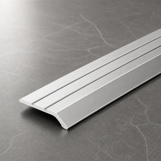 Self-Adhesive Floor Transition Ramp for Uneven Floor Levels silver color
