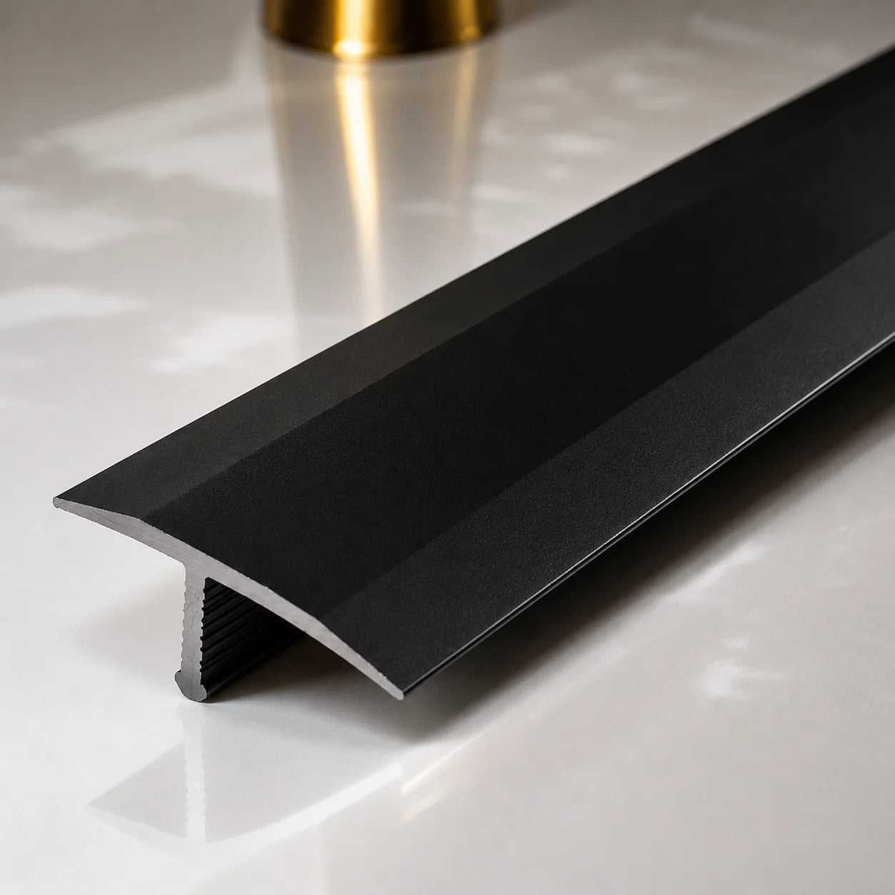 13mm Anodised Aluminium T Bar Tile Transition Profile black