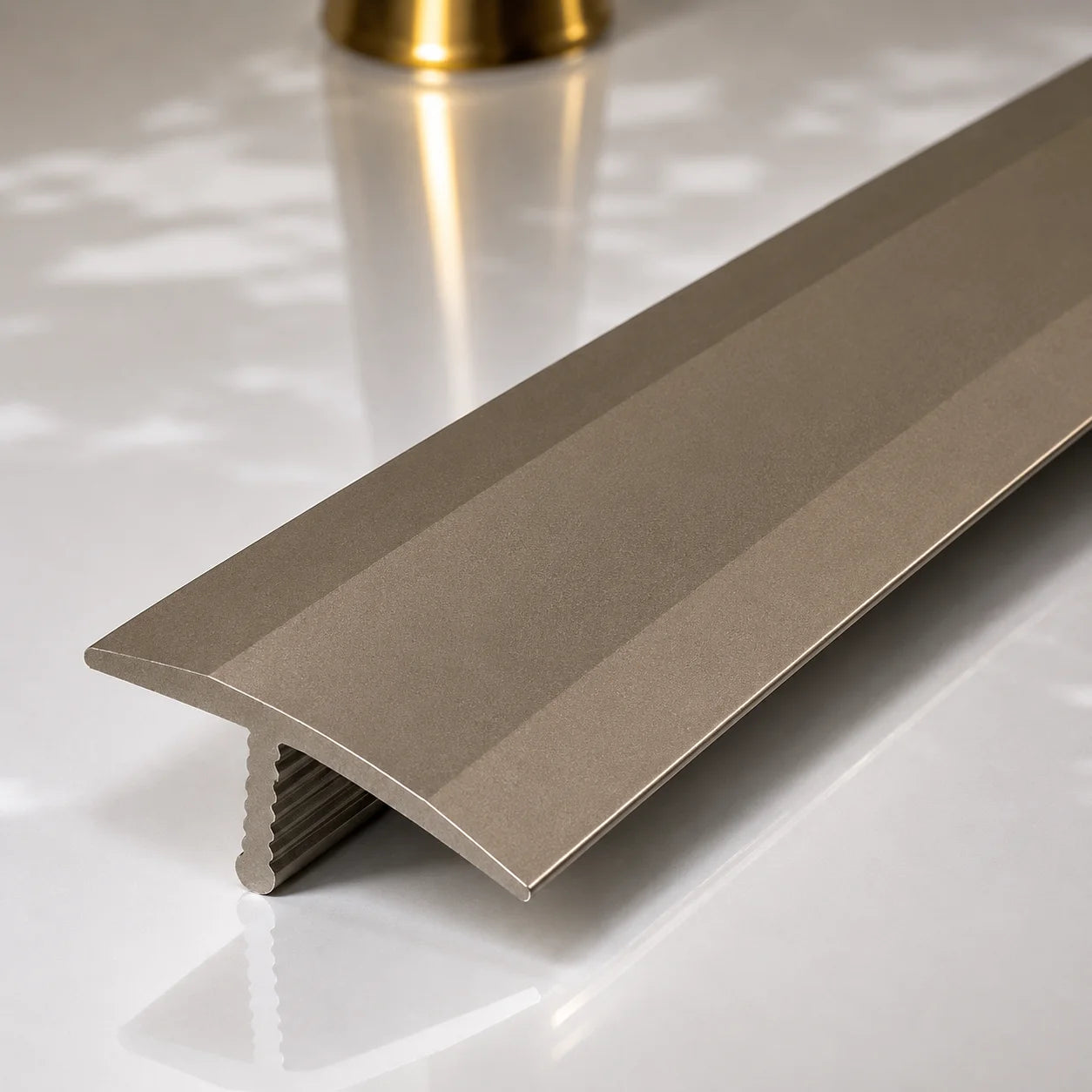 13mm Anodised Aluminium T Bar Tile Transition Profile champagne