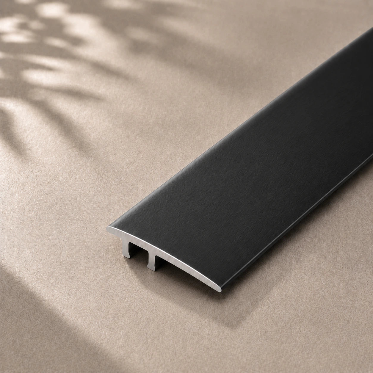 36mm Flat Anodised Aluminium Door Threshold Strip for LVT in Black color