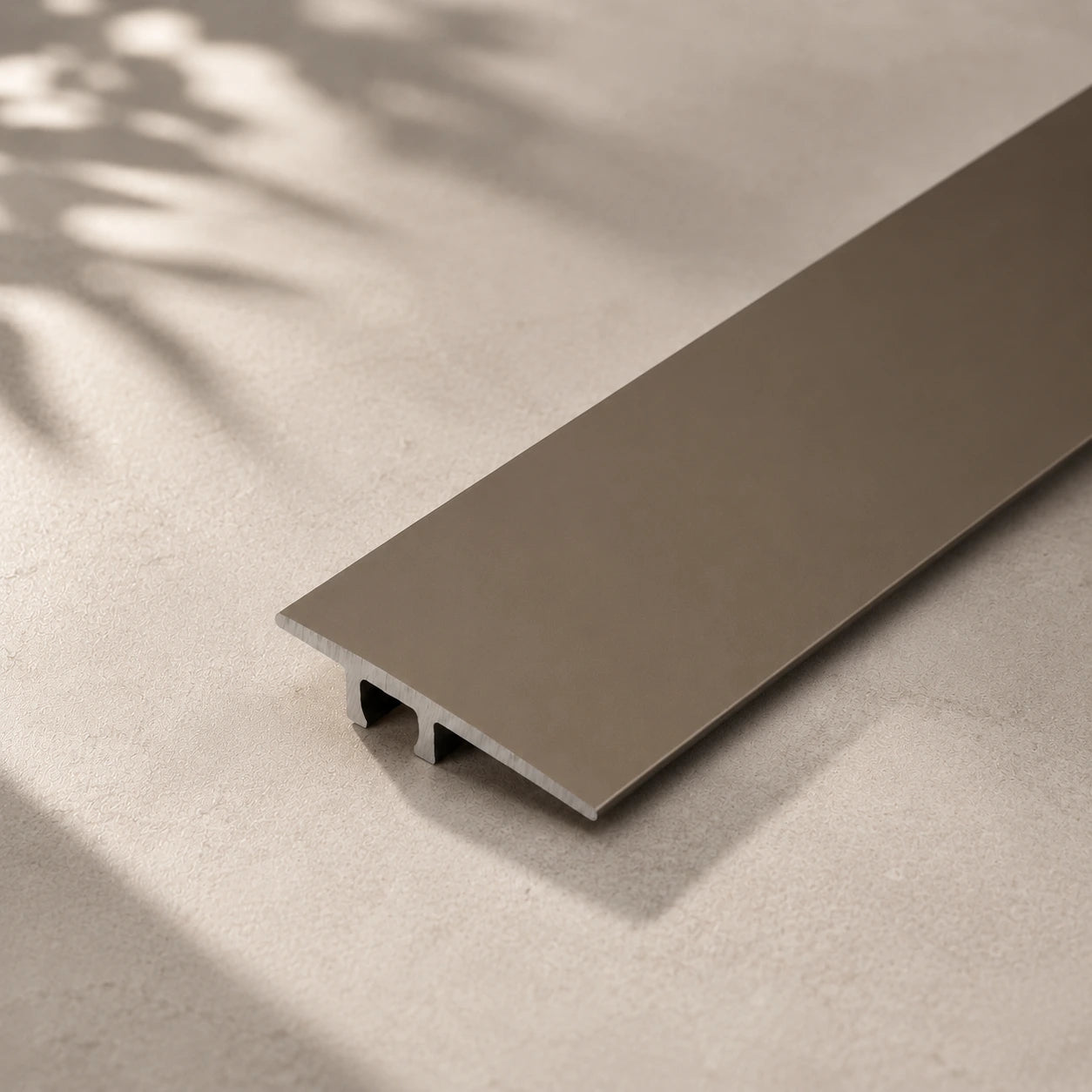 36mm Flat Anodised Aluminium Door Threshold Strip for LVT in Champagne color