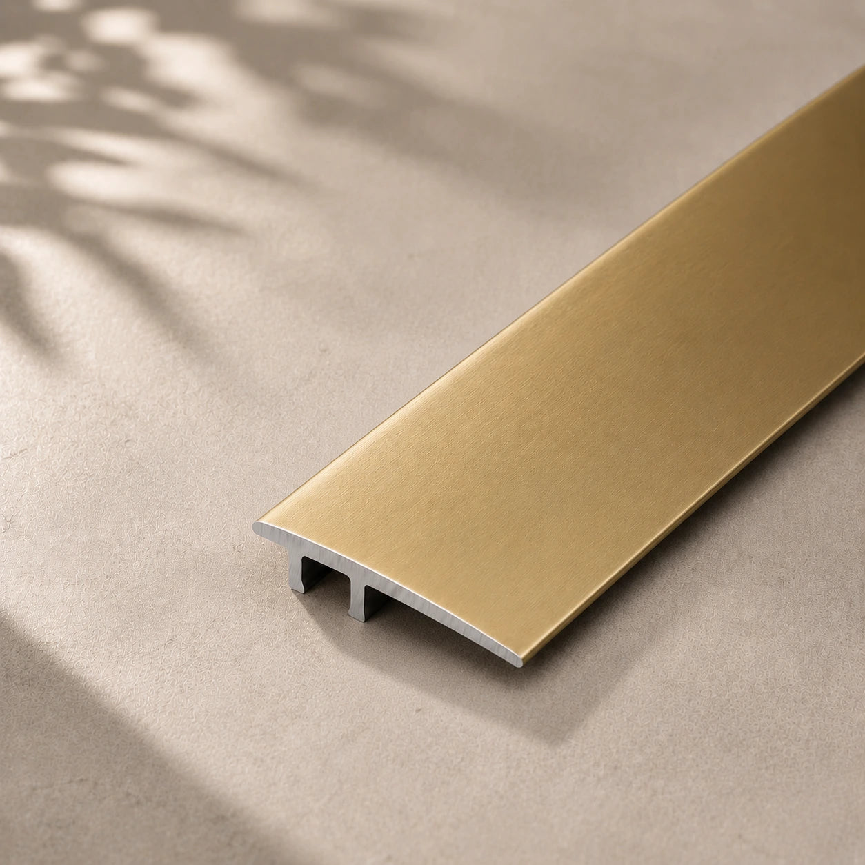 36mm Flat Anodised Aluminium Door Threshold Strip for LVT in Gold color