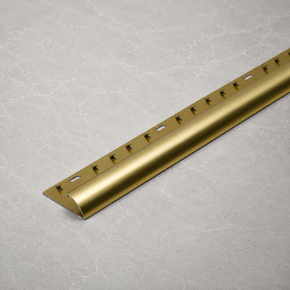 35.5mm Aluminium Single Edge Carpet Trim – 1m In Bright Gold Color