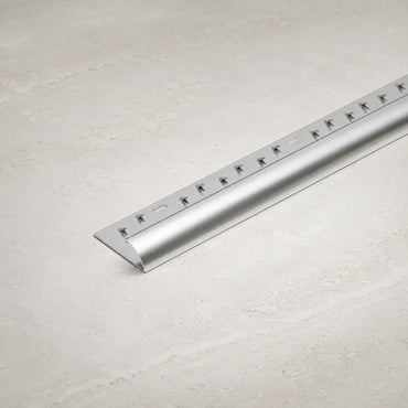35.5mm Aluminium Single Edge Carpet Trim – 1m In Bright Silver Color