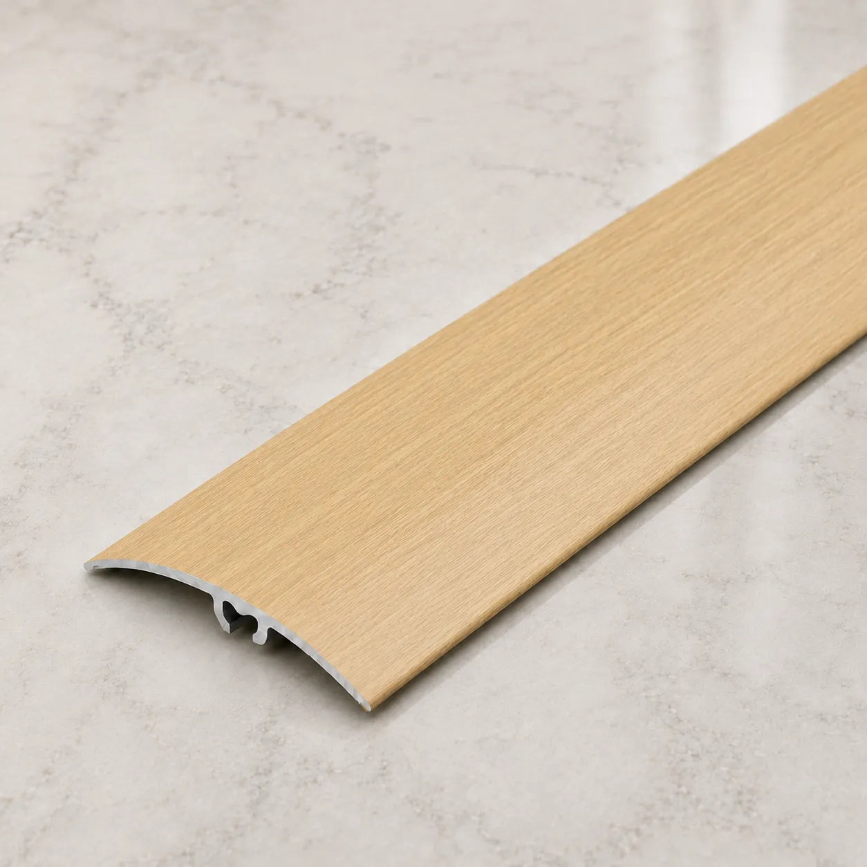 50mm  Wood Effect Aluminium Door Threshold Strip in Beech
