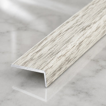 25x10mm Self-Adhesive Aluminium Floor Edge Trim Strip Wood Effect Boston Oak