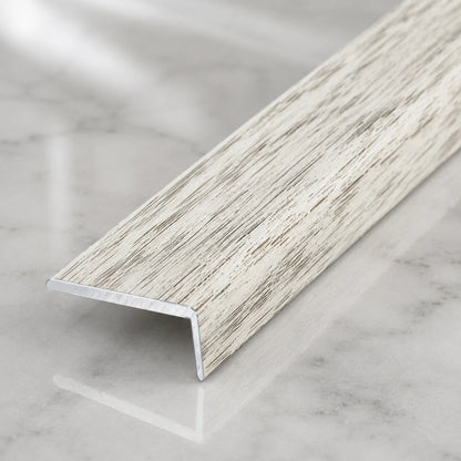 25x10mm Self-Adhesive Aluminium Floor Edge Trim Strip Wood Effect Boston Oak