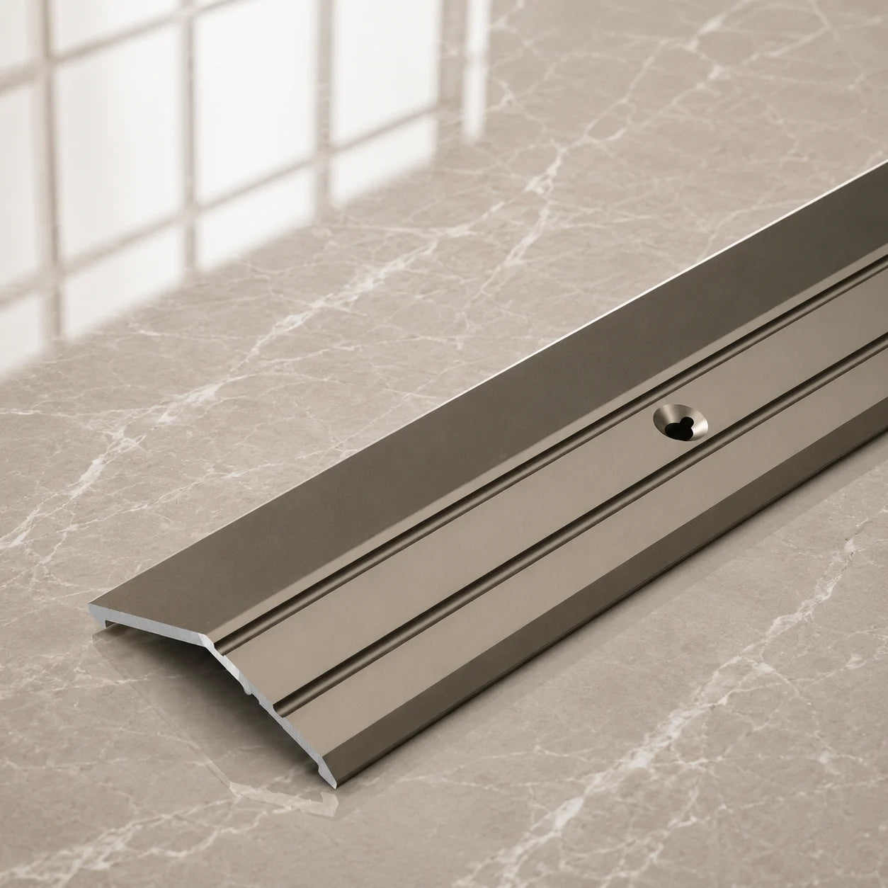 Aluminium Door Threshold Ramp Strip 45 MM x 1 M & 2 M Length Anodised LPS16 In Champagne Color 
