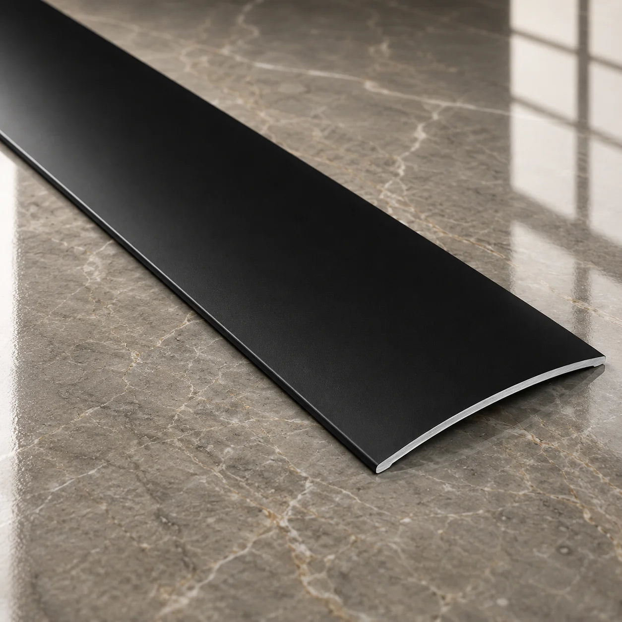 Self Adhesive Aluminium Door Threshold Strip 80 MM 60 MM x 1000 MM Length Anodised LPO80K LPO60K In Dark Brown Color