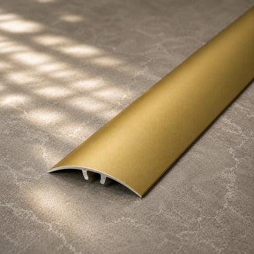 Aluminium Door Threshold Strip 37 MM x 930 MM Length Self-Adhesive Silver 5in1 Installation  In Gold Color