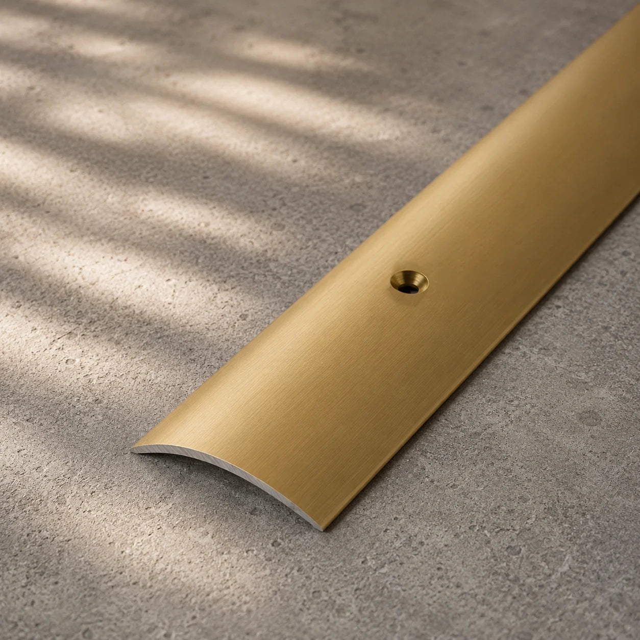 Aluminium Door Threshold Strip 40 MM x 1 M & 2 M Length Anodised Trim LPO40 In Gold Color 
