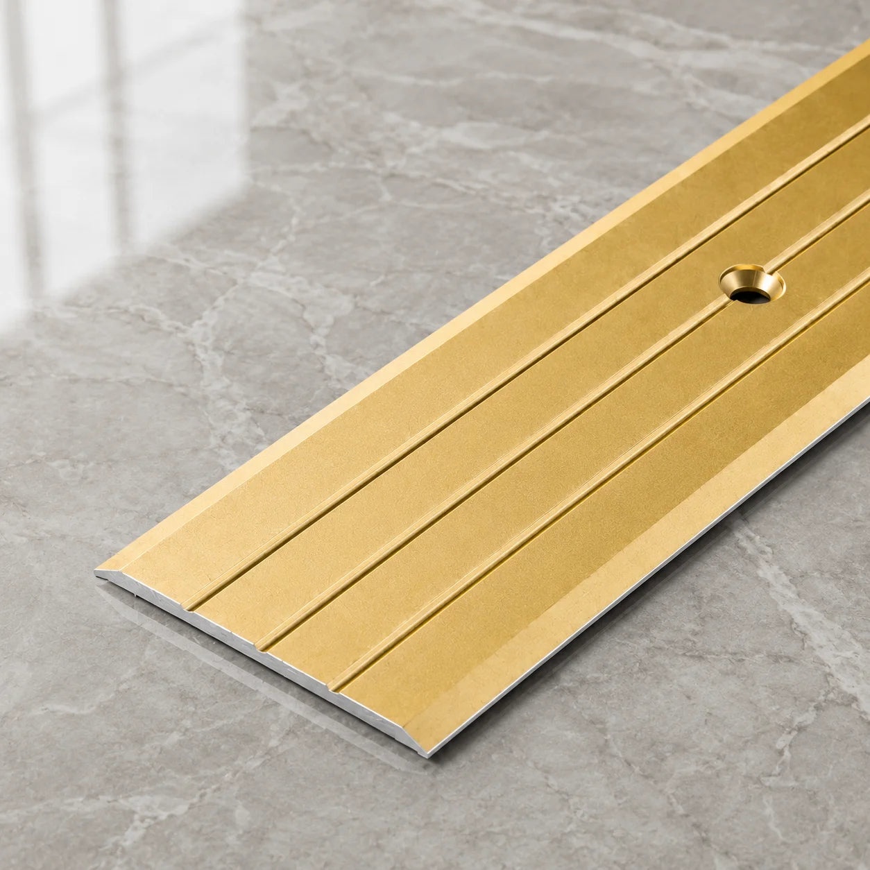 Aluminium Door Threshold Strip 40 MM x 1 M & 2 M Length Anodised Flat Transition In Gold Color 