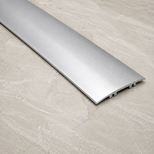 80mm Heavy-Duty Self-Adhesive Aluminium Floor Strip 2.7m In Anodised Aluminium Color