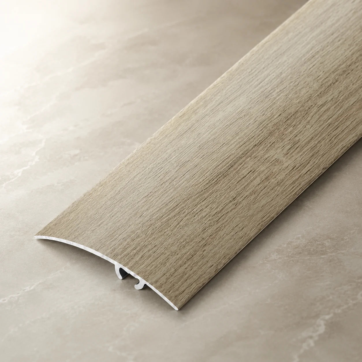 47mm Wood Effect Aluminium Threshold Strip | 930mm In Light Oak Color
