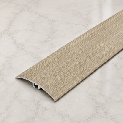 50mm heavy wood effect  Aluminium Door Threshold Strip in Mocca Oak