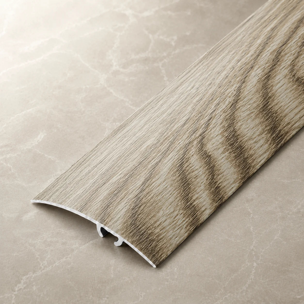 47mm Wood Effect Aluminium Threshold Strip | 930mm In Oak Clay Color