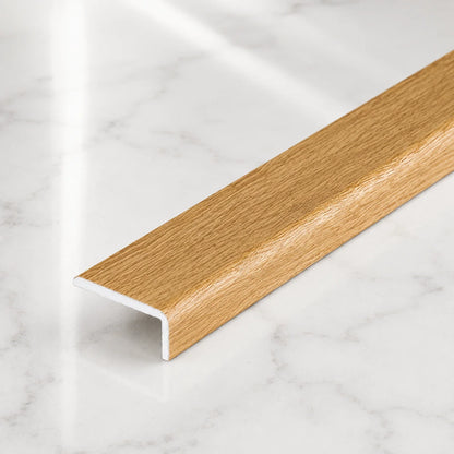 25x10mm Self-Adhesive Aluminium Floor Edge Trim Strip Wood Effect Santana Oak