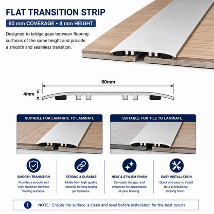 60mm Heavy-Duty Self-Adhesive Aluminium Floor Strip 2.7m Diagram