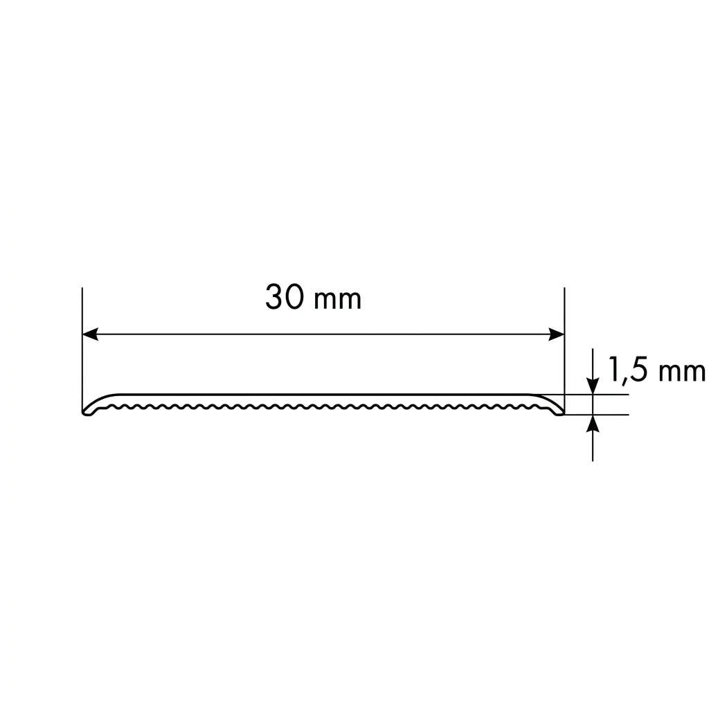 30mm Self-Adhesive Aluminium Threshold Strip – 930mm Diagram
