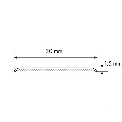 30mm Self-Adhesive Aluminium Threshold Strip – 930mm Diagram