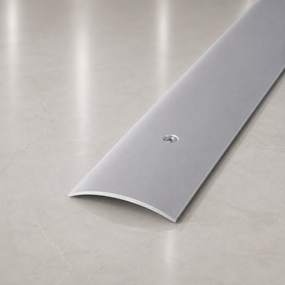 49mm Anodised Aluminium Door Threshold Strip – Floor Transition Trim with Screw Fix for Wood, Tile & Carpet In Silver Color 