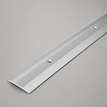 Aluminium Door Threshold Strip 38 MM x 1 M & 2 M Length Carpet to Lamnate Anodised Screw-Fix In Silver Color