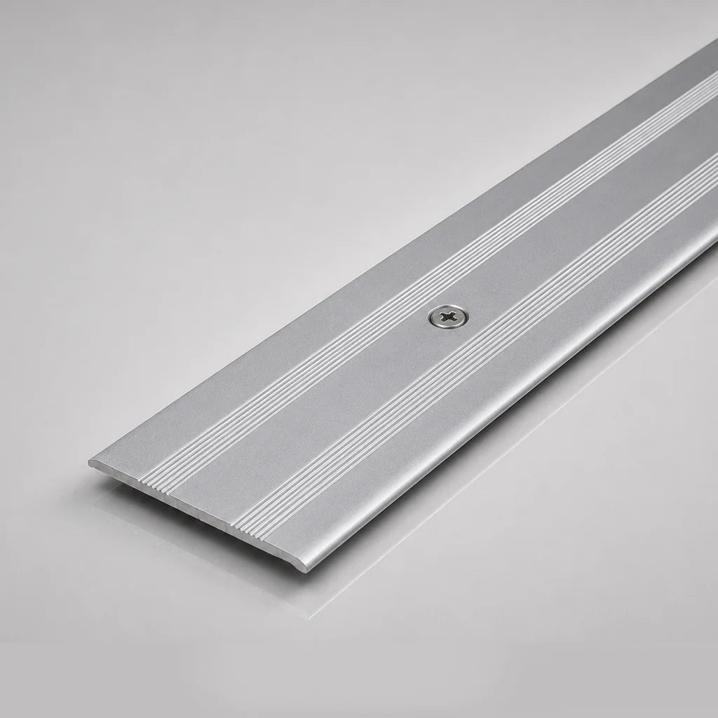 35mm Anodised Aluminium Flat Door Threshold Profile in silver color 