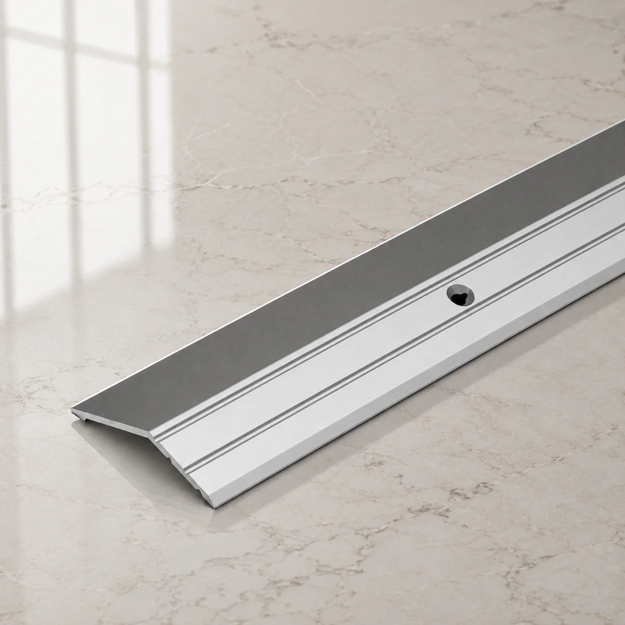 Aluminium Door Threshold Ramp Strip 45 MM x 1 M & 2 M Length Anodised LPS16 In Silver Color 