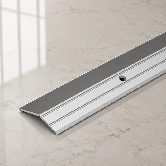 Aluminium Door Threshold Ramp Strip 45 MM x 1 M & 2 M Length Anodised LPS16 In Silver Color 