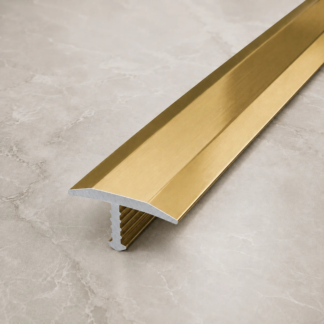 T Bar Door Threshold Aluminium Trim 13 MM 18 MM 26 MM x 1 M Length In Gold Color