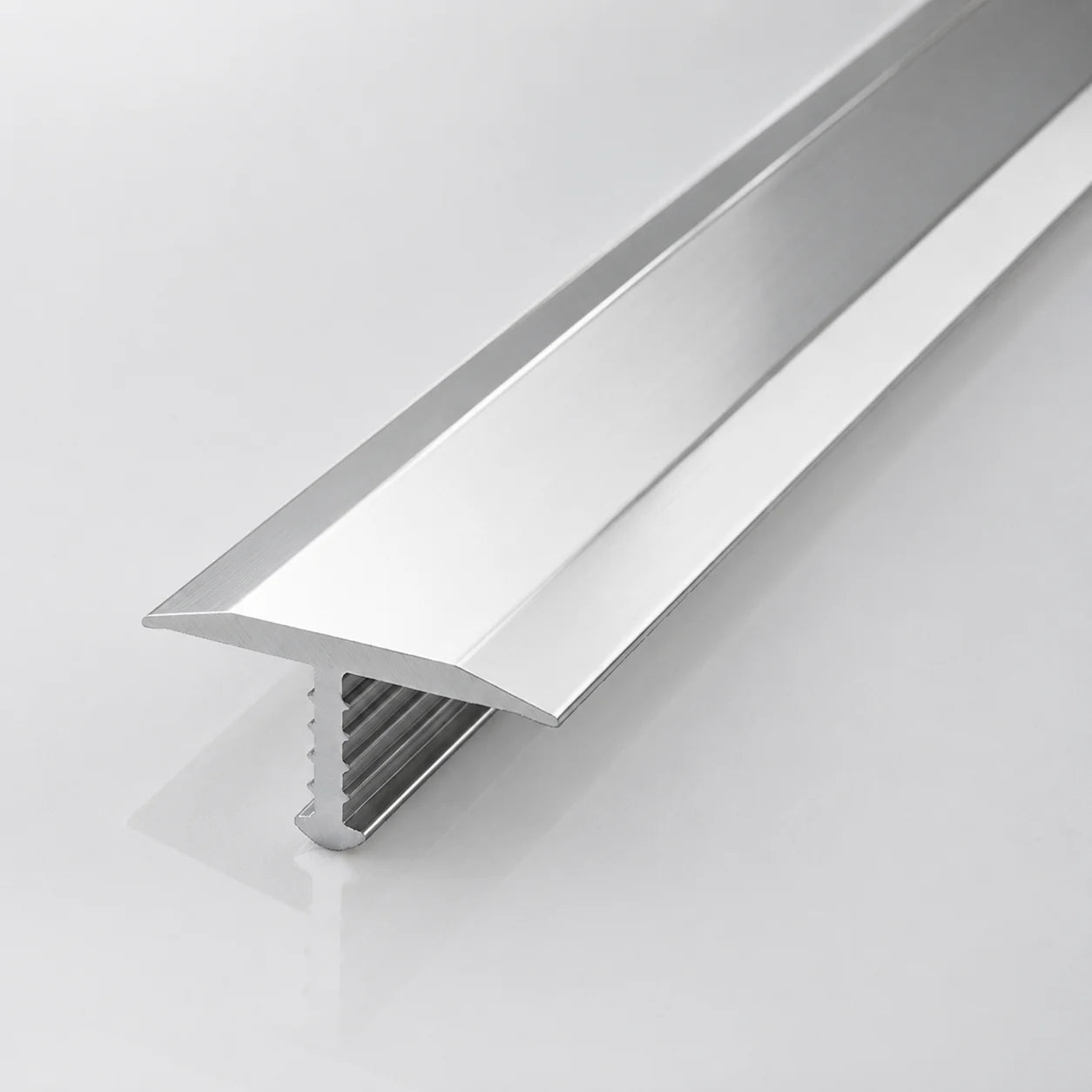 T Bar Door Threshold Aluminium Trim 13 MM 18 MM 26 MM x 1 M Length In Polished Silver Color