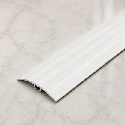 50mm  Wood Effect Aluminium Door Threshold Strip in White Oak