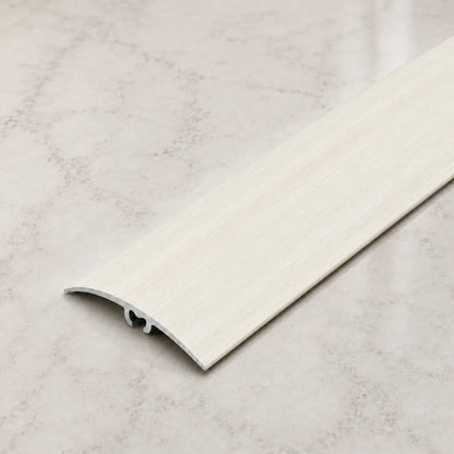 50mm  Wood Effect Aluminium Door Threshold Strip in White Pine